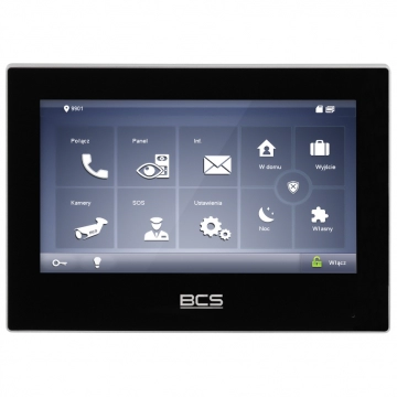 BCS-MON7700B-S Monitor wideodomofonowy IP BCS, czarny