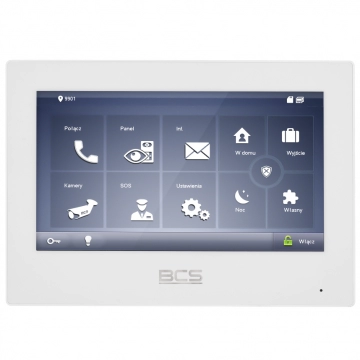 BCS-MON7700W-S Monitor wideodomofonowy IP BCS, biały