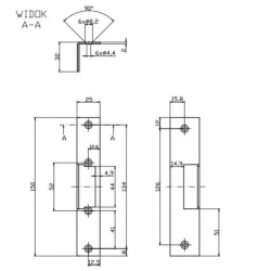 OK-K1 BIRA Kątownik krótki do montażu elektromagnesu